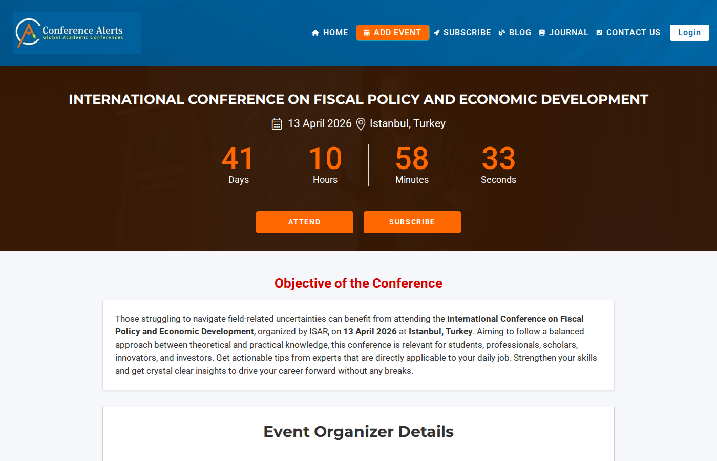 International Conference on Fiscal Policy and Economic Development